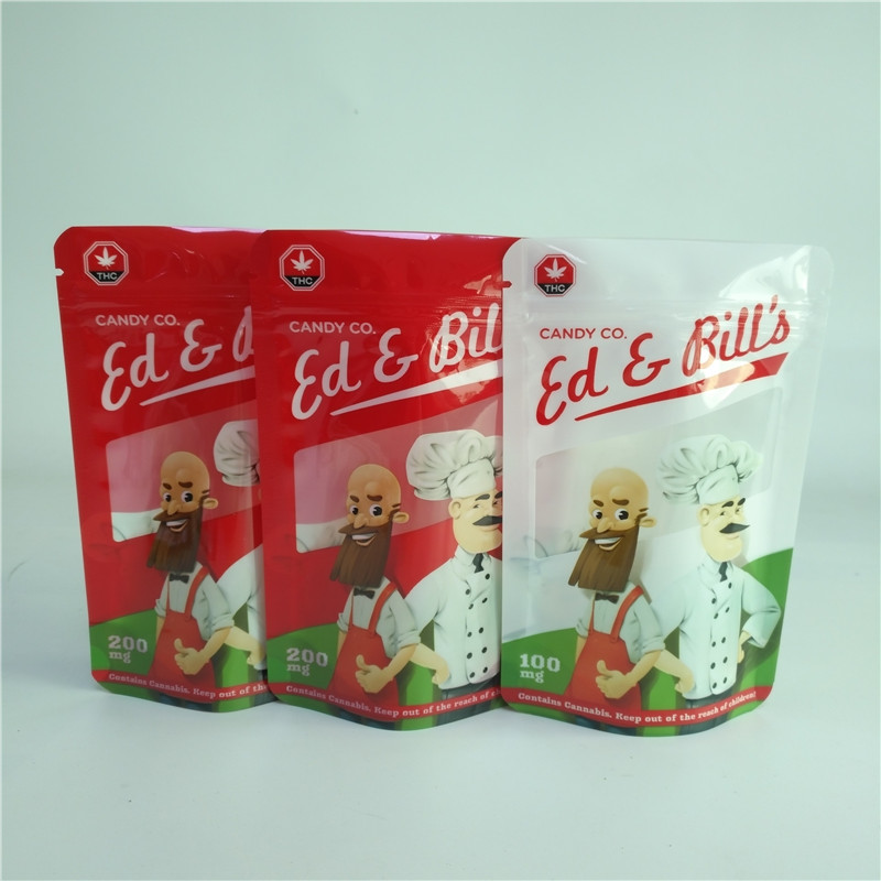 ถุงบรรจุธูปสมุนไพรแบบผนึกแบบกำหนดเองได้ CBD Gummies Pouch Capsules ซอง