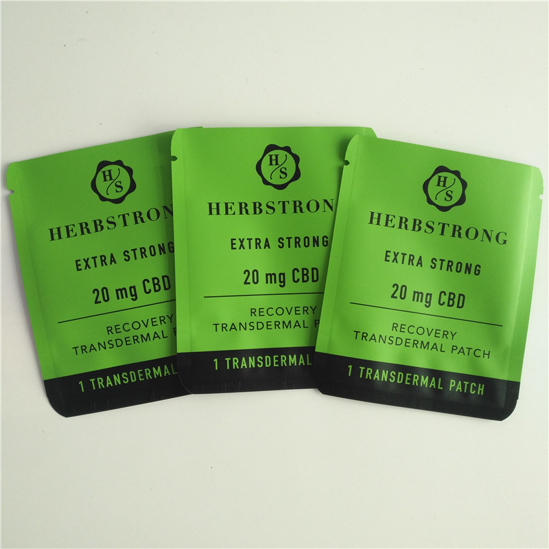 ถุงบรรจุกัญชาทางการแพทย์ 20 มก. ถุงฟอยล์ mylar แพทช์ CBD ขนาดเล็กที่ใช้แล้วทิ้ง