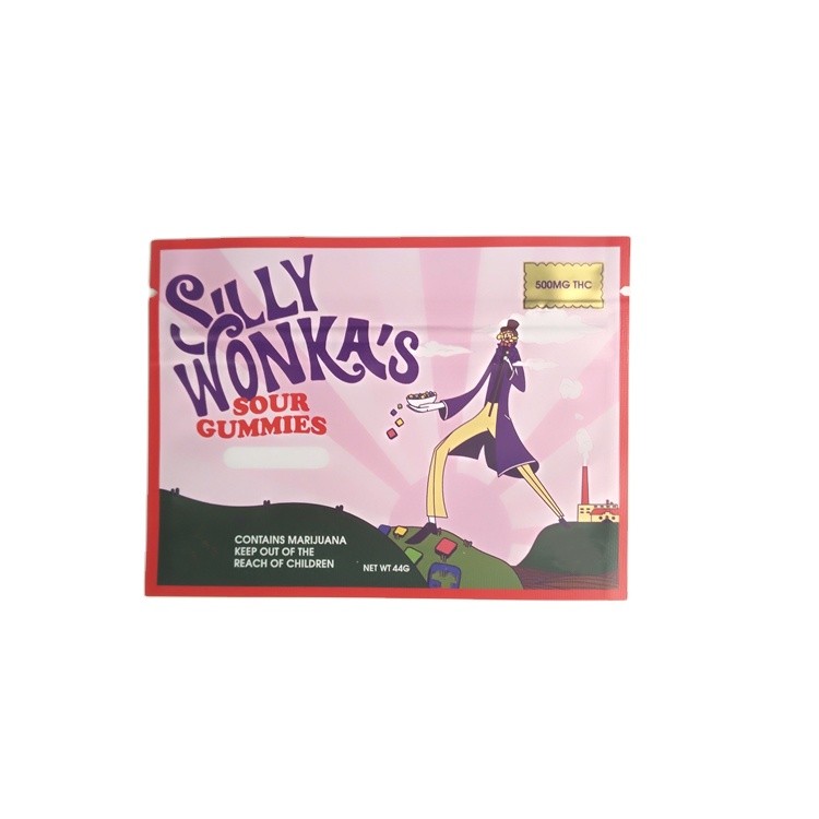 ผู้จัดจำหน่ายเซินเจิ้นมินิซองสำหรับการพิมพ์สีทอง Preroll บุหรี่ซองซีล 3 ด้านพร้อมถุงซิป