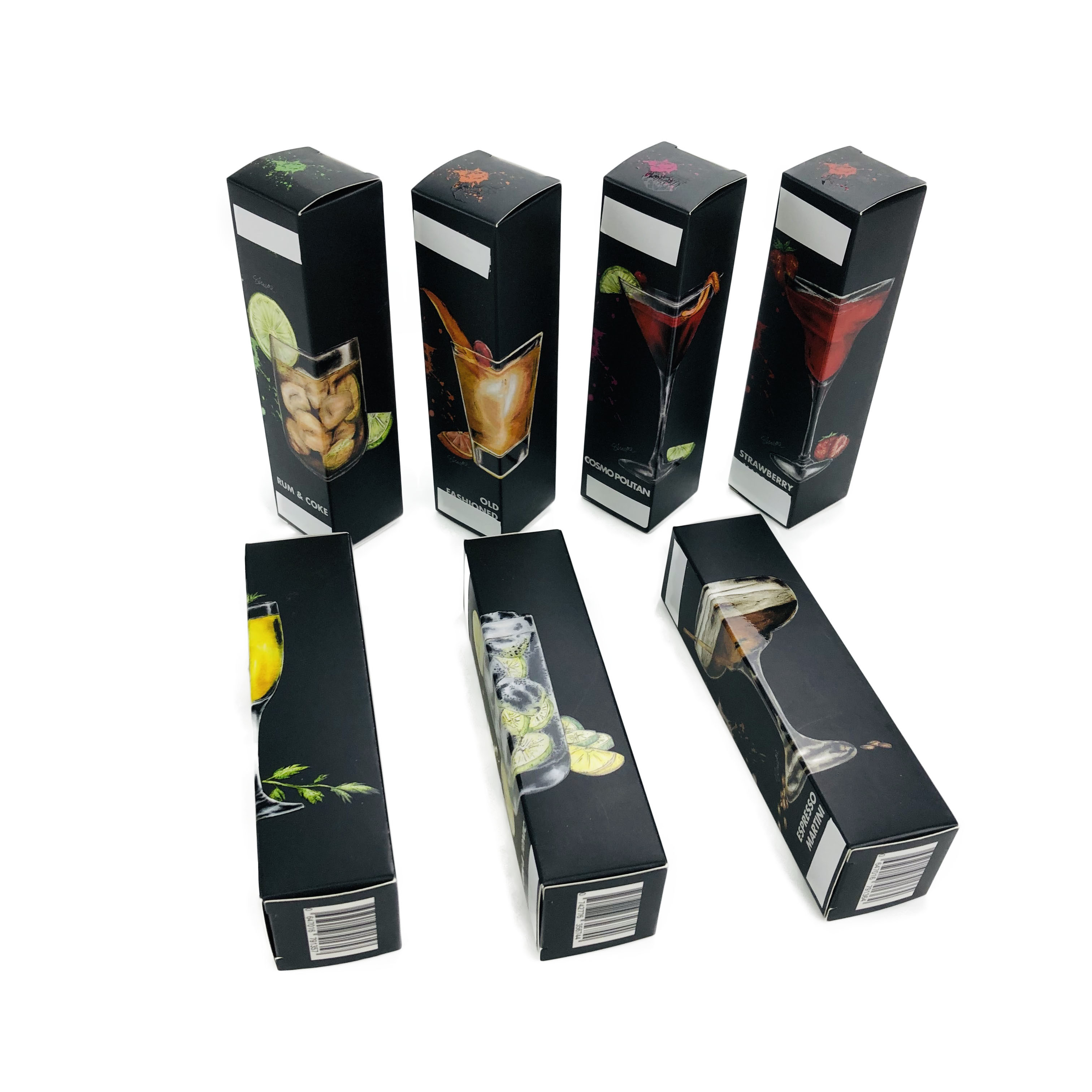 กล่องกระดาษแข็งน้ำหนักเบาเคลือบด้านกล่องพับได้สี CMYK สำหรับเครื่องดื่ม