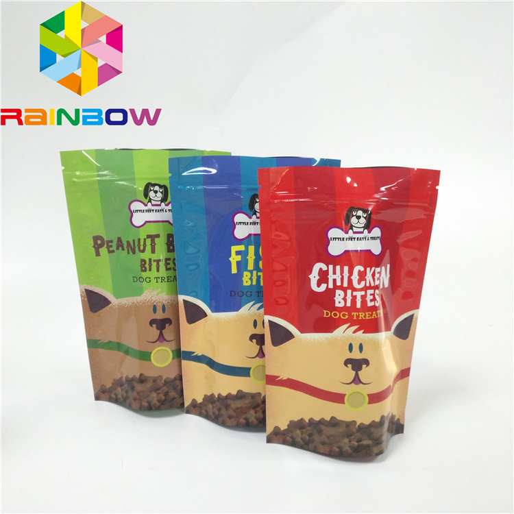 ถุงพลาสติกพิมพ์ดิจิตอล Stand Up Dog Treats Package Pouch ถุงบรรจุอาหารสัตว์เลี้ยง Doypack Pouch