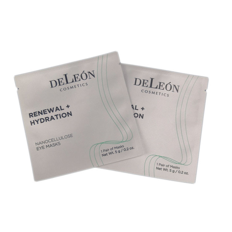 ถุงเล็กสีขาวออกแบบพิมพ์เองฟอยล์ลามิเนตถุงบรรจุภัณฑ์เครื่องสำอาง