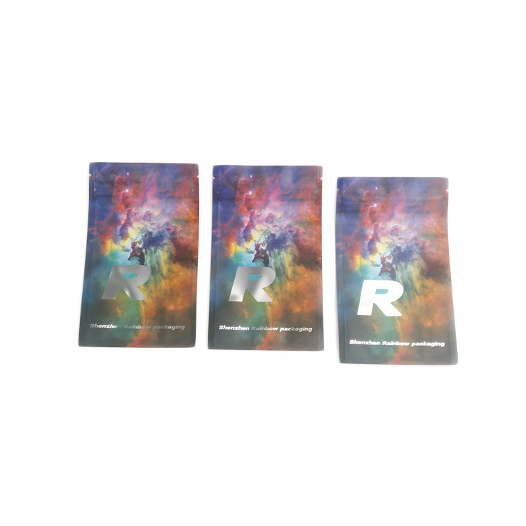 50 มก. 70 มก. 125 มก. เด็กหลักฐานถุง Mylar ขนาดเล็กที่กำหนดเองกลิ่นหลักฐานเคลือบลูกอม Ziplock อาหารพลาสติก Gummies เศษไม้ถุง