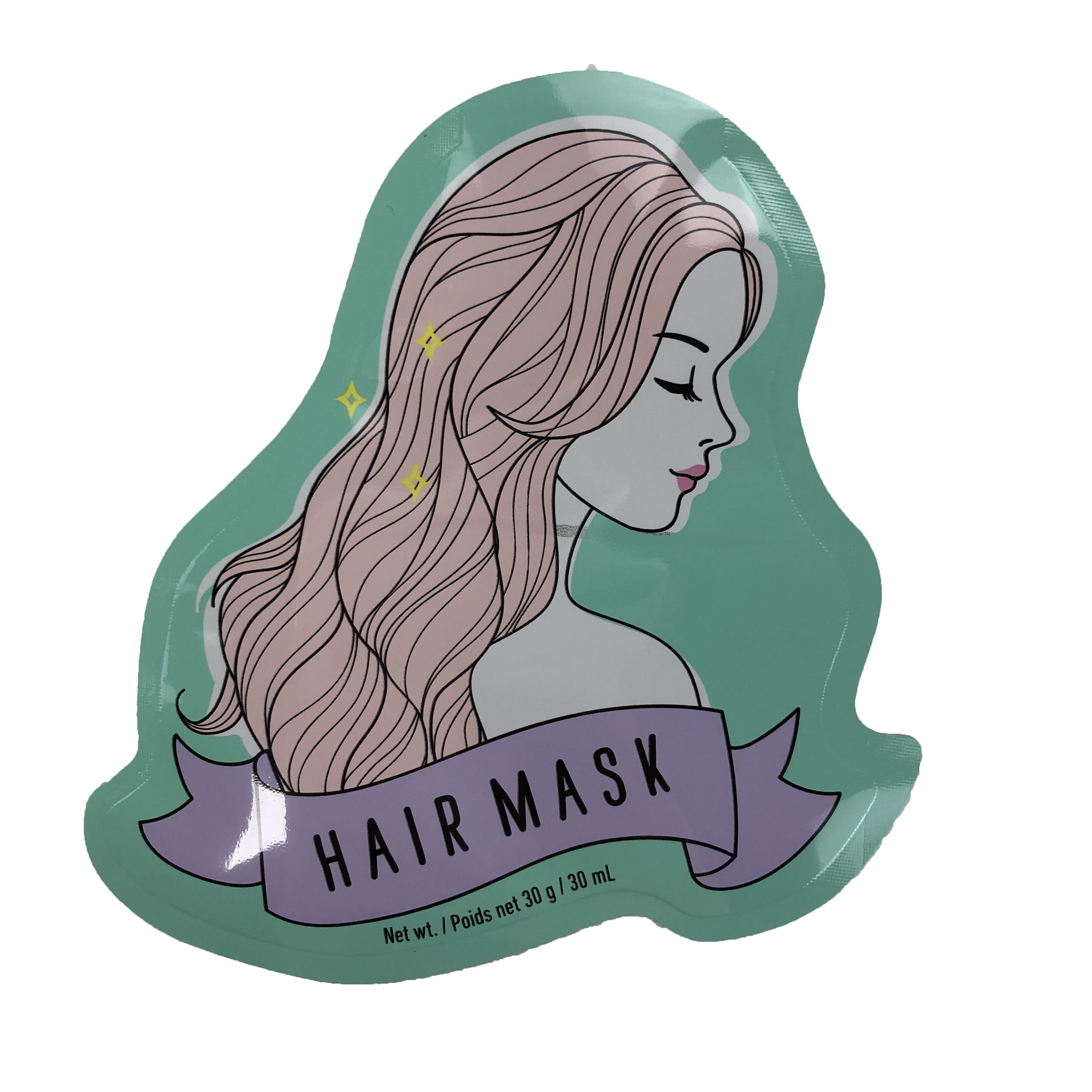 รูปร่างผิดปกติกระเป๋าบรรจุภัณฑ์แบนสำหรับ Candy Hair Mask ถุงพลาสติกพิมพ์ดิจิตอล