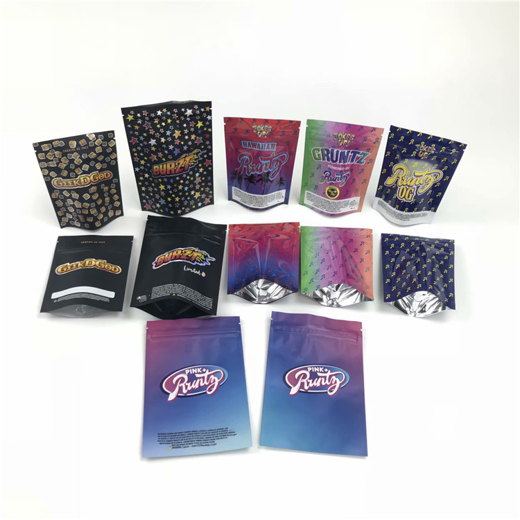 กำหนดเอง UV Child Proof 3.5g 7g ซองมินิสำหรับคุกกี้ Preroll เด็กทนต่อ Doypack