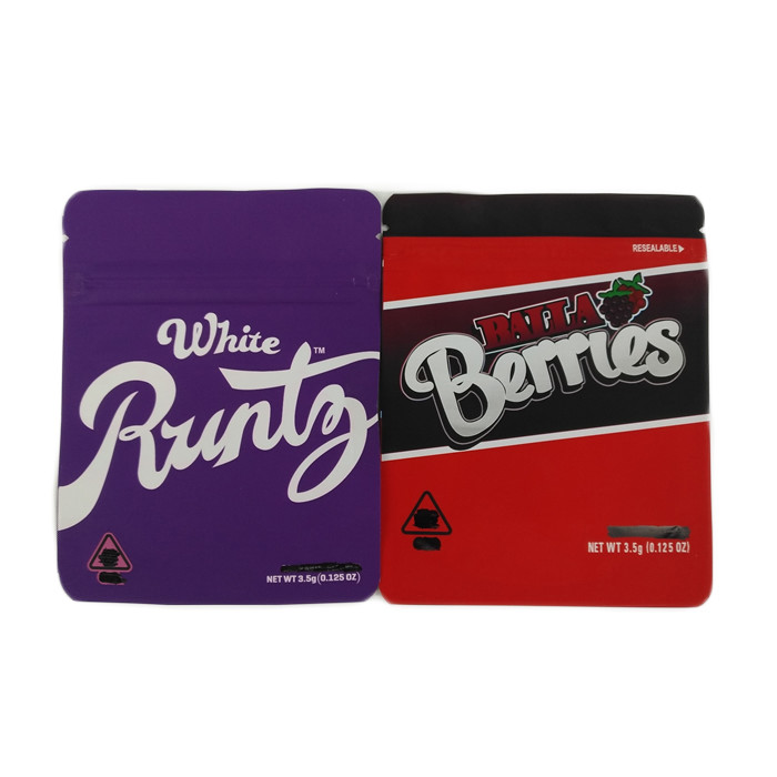 พิมพ์ซิปบรรจุภัณฑ์กัญชาบรรจุภัณฑ์รีไซเคิลคุกกี้ถุงบรรจุภัณฑ์ / ถุงบรรจุเมล็ดกัญชาพิสูจน์กลิ่น