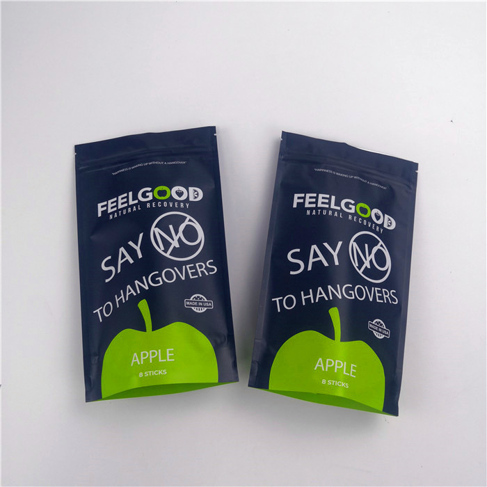 ขนมขบเคี้ยวอาหาร Mylar 110mic Zipper Standing Pouches โลโก้ที่กำหนดเอง