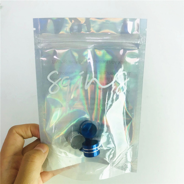 CMYK Color Gravure Printing Cosmetic Holographic Bags
