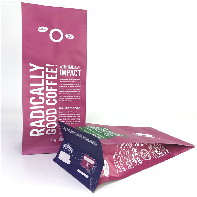 อลูมิเนียมฟอยล์ VMPET BPA ฟรี Side Gusset Bags 400ml พร้อมวาล์ว