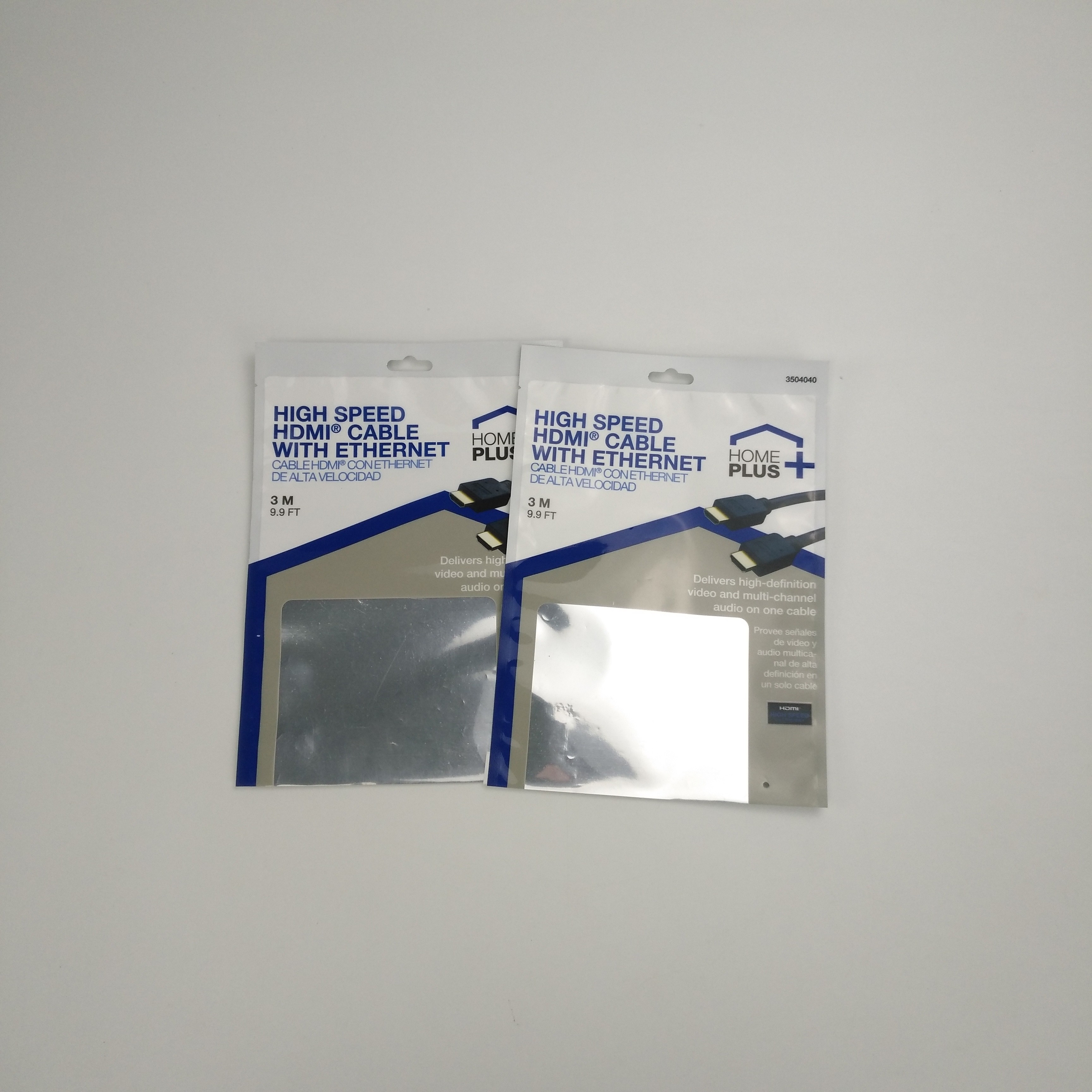 ถุงบรรจุภัณฑ์สายเคเบิล USB ปิดผนึกสามด้านที่กำหนดเองถุงพลาสติกบรรจุภัณฑ์หูฟังไร้สายพร้อมซิป