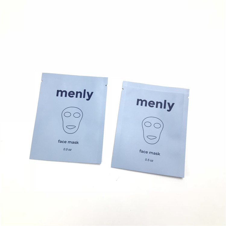 ตัวอย่างกระเป๋าเครื่องสำอางแบบใช้แล้วทิ้งฟรีสำหรับแชมพูอายเซรั่มครีมล้างหน้าซองปิดผนึกสามด้าน