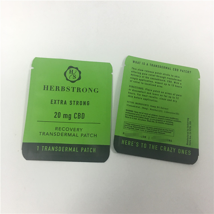 การพิมพ์แบบกำหนดเองล็อคซิป Mylar แบบผนึกยืนขึ้นถุงบรรจุภัณฑ์คุกกี้ CBD ของวัชพืช