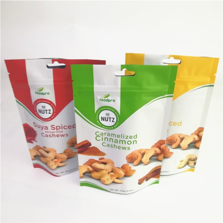 เคลือบอลูมิเนียมฟอยล์ที่กำหนดเองได้รับการยอมรับยืนขึ้นกระเป๋าด้วยซิป