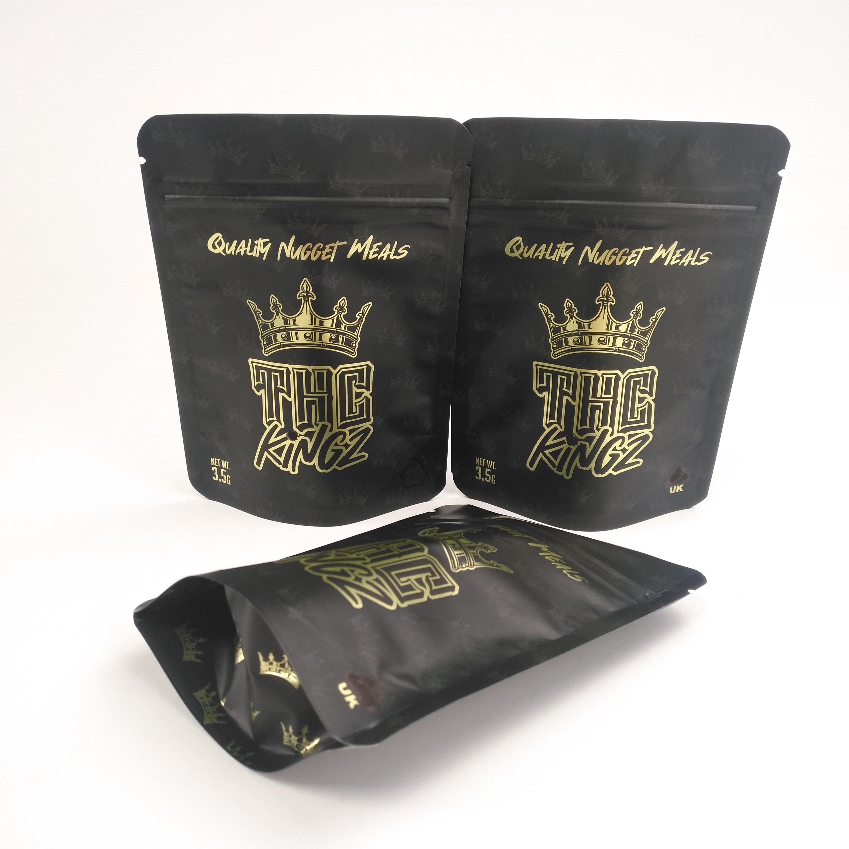 การพิมพ์ดิจิตอลกลิ่นหลักฐาน 3.5g ดอกไม้แห้งกัญชาบรรจุภัณฑ์ถุงฟอยล์ Mylar ถุงฟิล์มสัมผัสนุ่ม