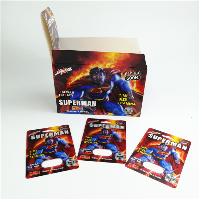 กระดาษแข็ง 350g Gravnre การพิมพ์บรรจุภัณฑ์สำหรับยาเพศ