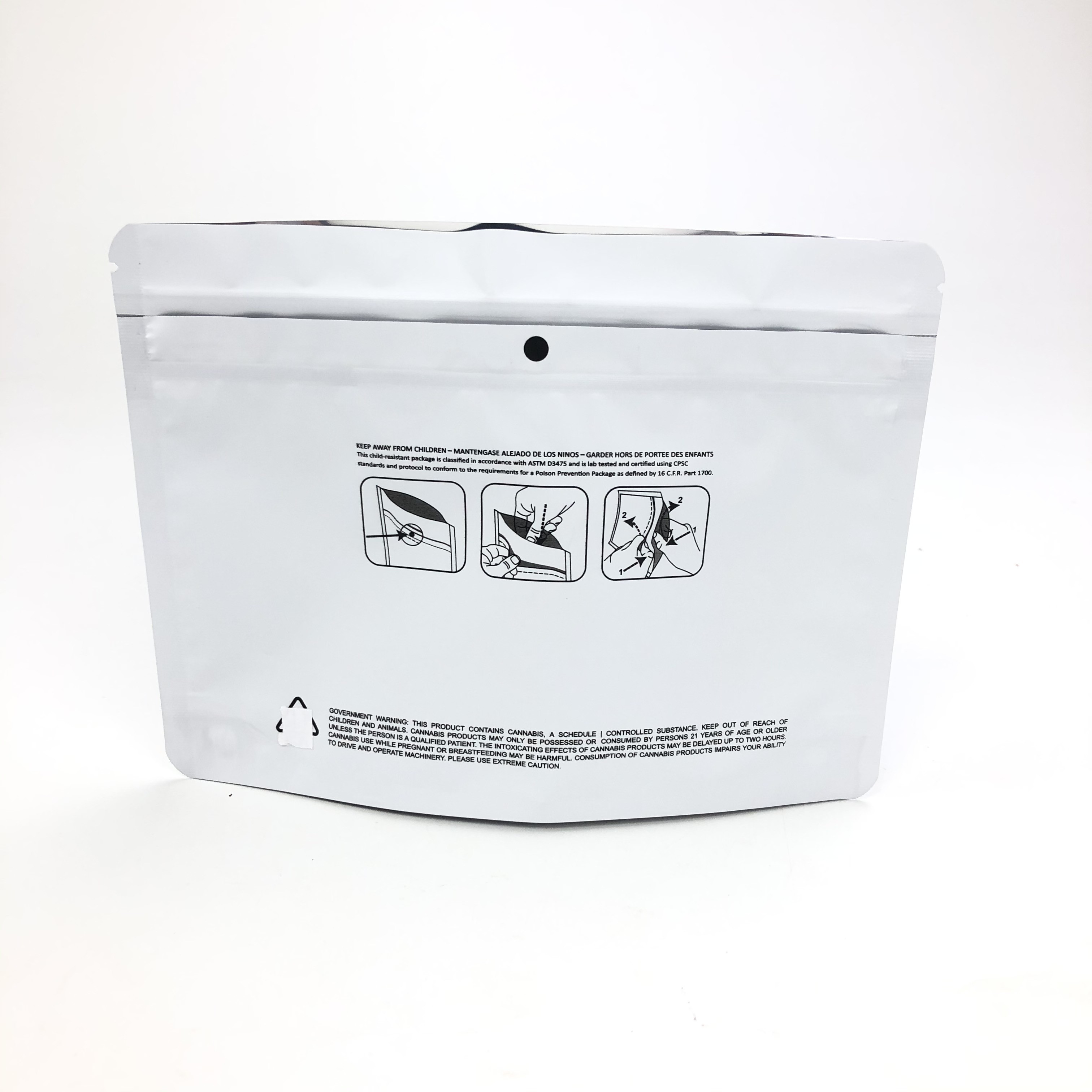 250g 500g Childproof Stand Up Pouch VMPET สำหรับโปรตีนผง