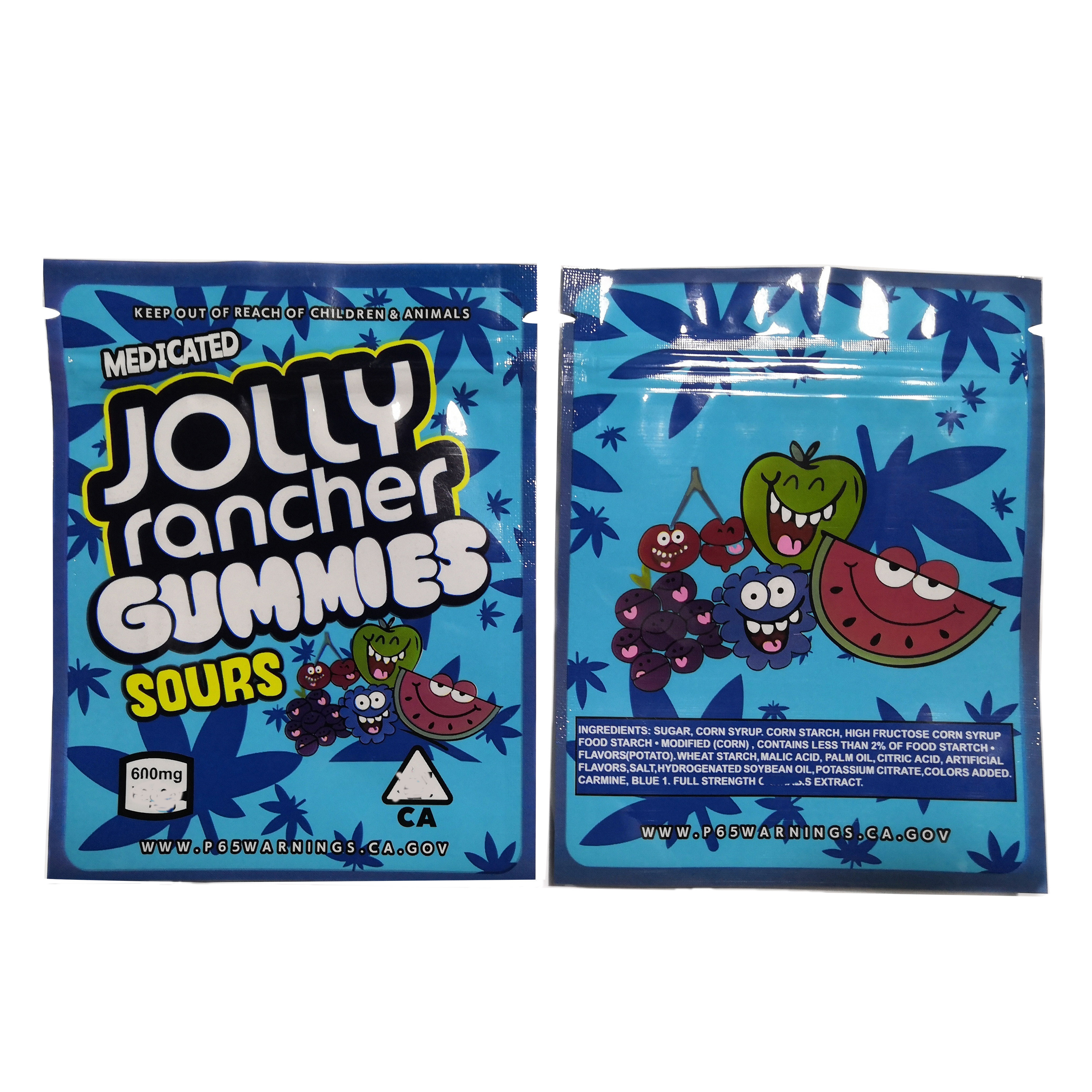 Gummies CBD 200mic Candy Mylar Bag THC Cannabis