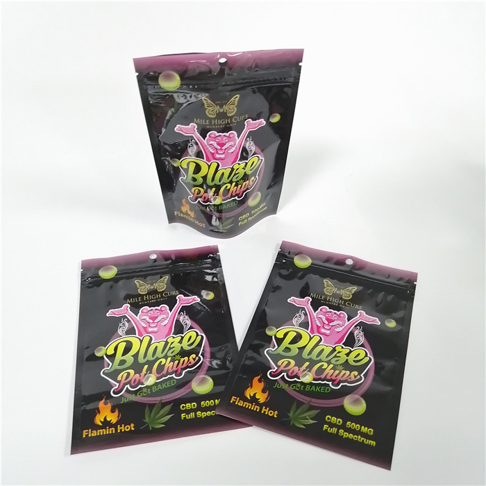 100 ไมครอน MOPP Food Stand Up Pouch 100mg Candy Gummies Bear