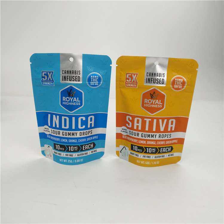 Low Moq 3.5g 7g VMPET Alunminum Foil Mylar Bag 100 ไมครอน