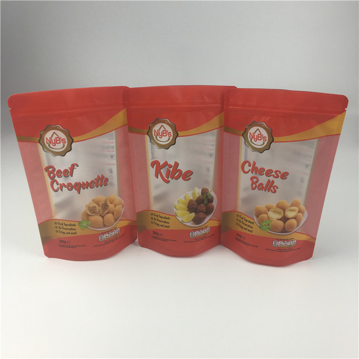 หน้าต่างฝ้า 120 ไมครอน VMPET ถุงอลูมิเนียมฟอยล์ Ziplock CMYK