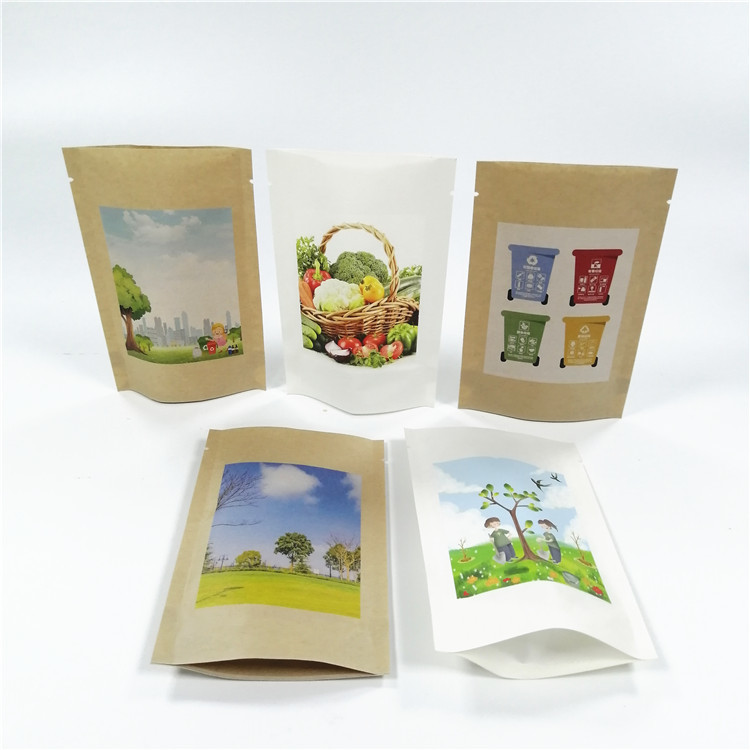 กระดาษคราฟท์ MOPP VMPET Stand Up Ziplock Bags 18x26cm