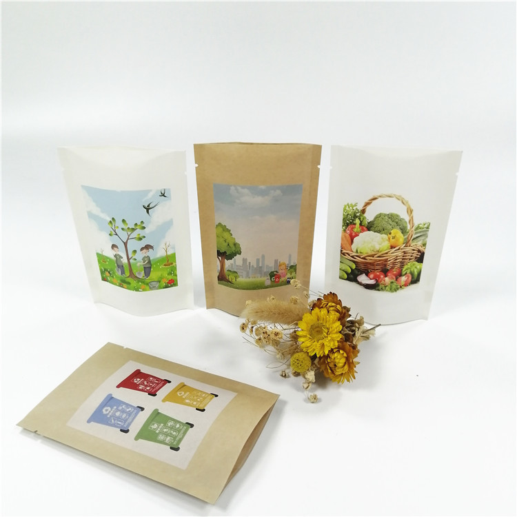 ถุงบรรจุภัณฑ์กระดาษคราฟท์ VMPET 100mircon ย่อยสลายได้ทางชีวภาพ