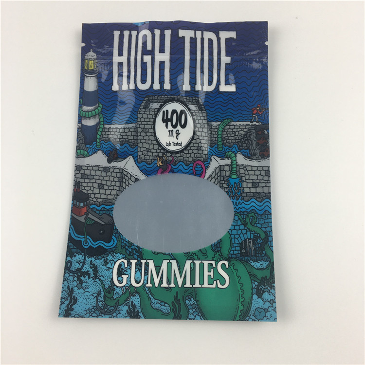 สามด้านตรา Ziplock วัชพืช Mylar ถุงพิมพ์แบบกำหนดเองกลิ่นหลักฐานกินได้