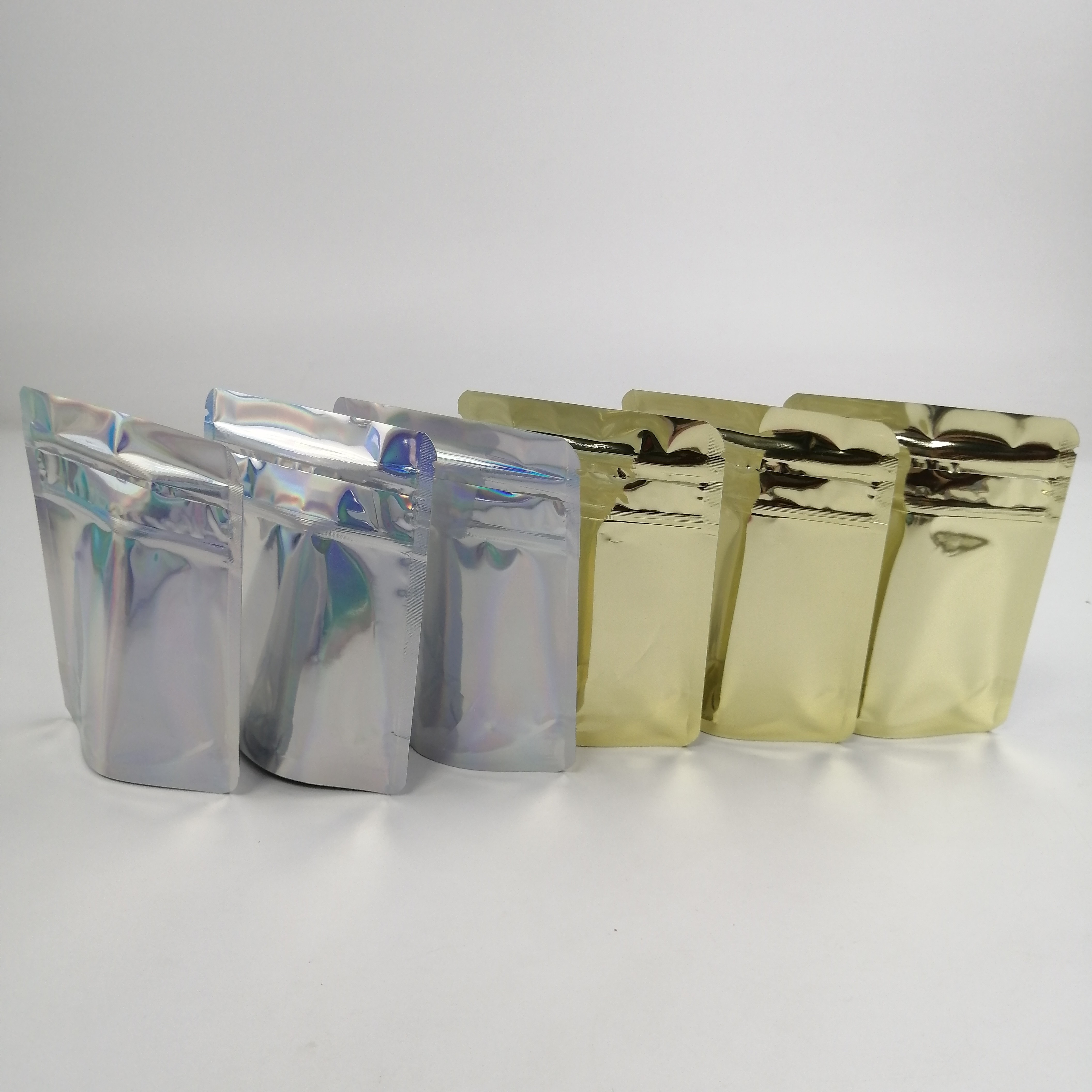 3.5 กรัมโฮโลแกรมพิมพ์ดิจิตอลยืนขึ้นถุงป้องกันเด็กสำหรับคุกกี้