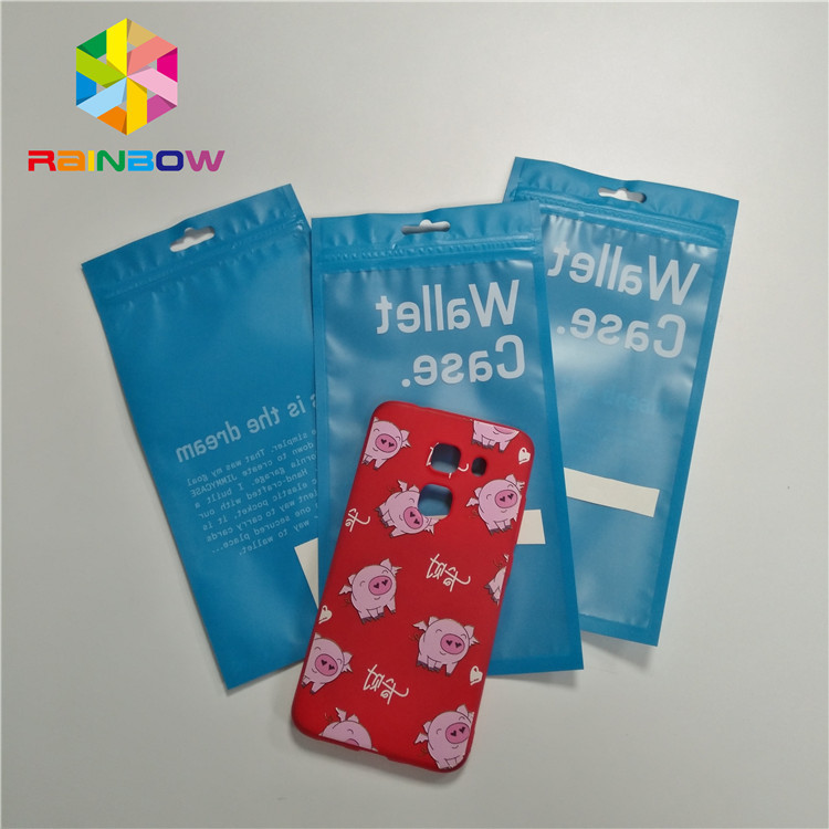 Ziplock Clear Matte 3 Side Seal Flat Pouch สำหรับเคสโทรศัพท์ / สายเคเบิ้ล