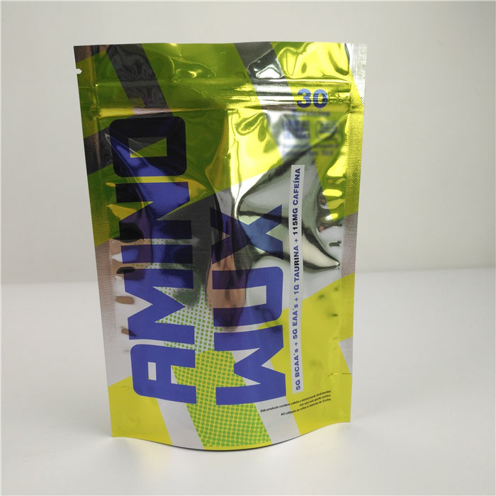 สแน็คมันวาวสีซิปล็อคถุงพลาสติกบรรจุภัณฑ์กันกลิ่น