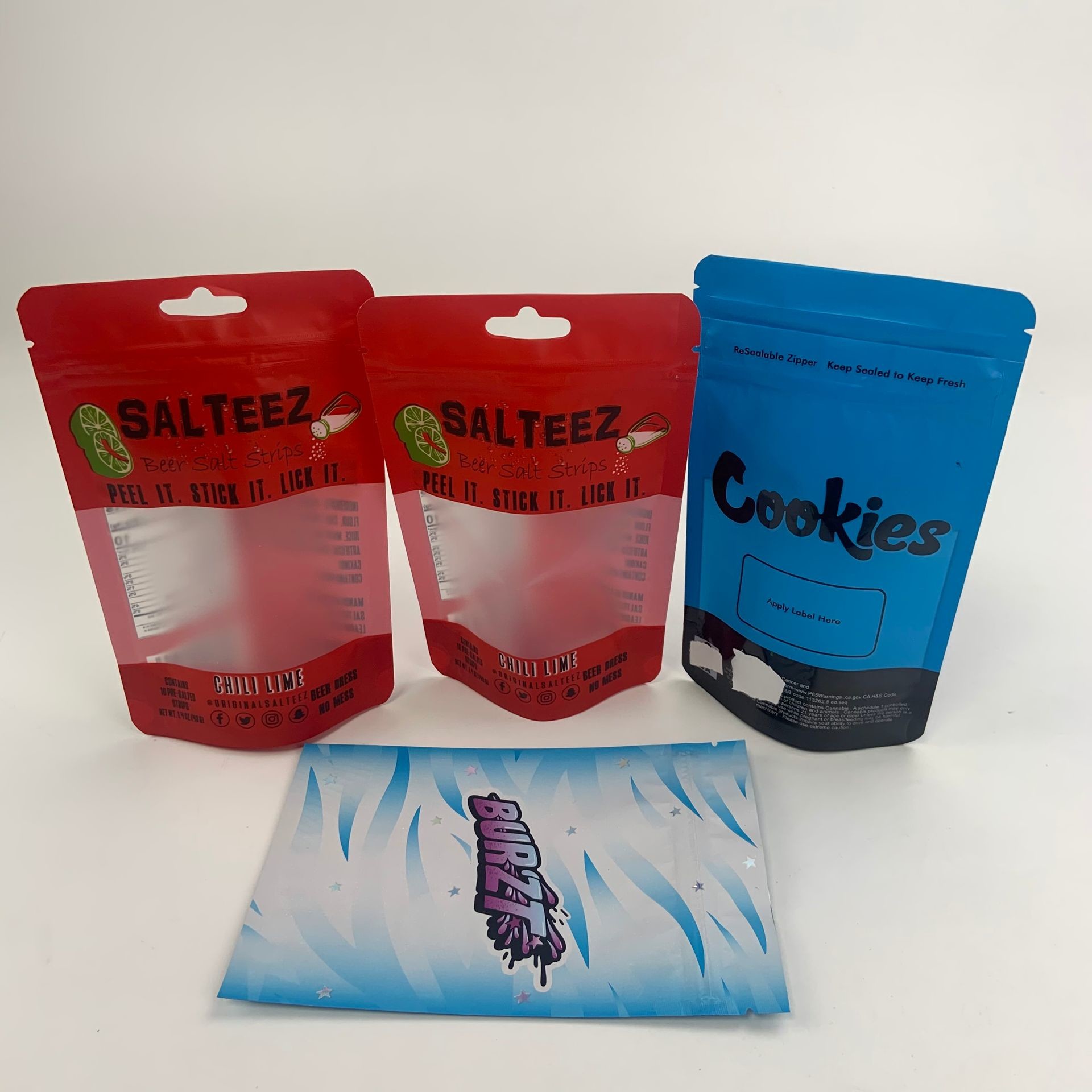 CBD Oil Clear Window Mylar Foil ถุงบรรจุภัณฑ์พลาสติกเด็กหลักฐาน