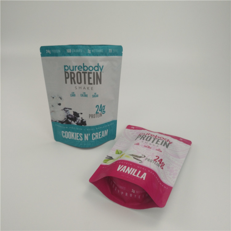 Matte Finish Protein Powder ถุงขนมพิมพ์แบบกำหนดเอง Smell Proof Chocolate Bar Food Grade Bags