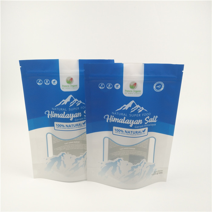 บรรจุภัณฑ์เกลืออาบน้ำ Matt Stand Up Ziplock Pouch นำกลับมาใช้ใหม่ได้