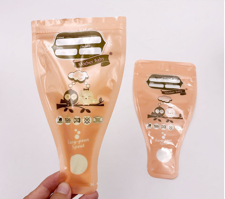 ถุงเก็บน้ำนมแม่ 8oz ที่ผ่านการฆ่าเชื้อแล้วซิปคู่ปิดผนึก