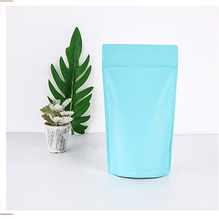 ขัดผิวพลาสติกอลูมิเนียมฟอยล์ยืนขึ้นกระเป๋าพร้อมซิป