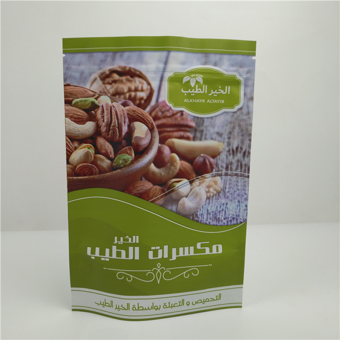 ยืนขึ้นซิปล็อคความร้อนซีลถุงพลาสติกสำหรับบรรจุภัณฑ์อาหารรั่ว