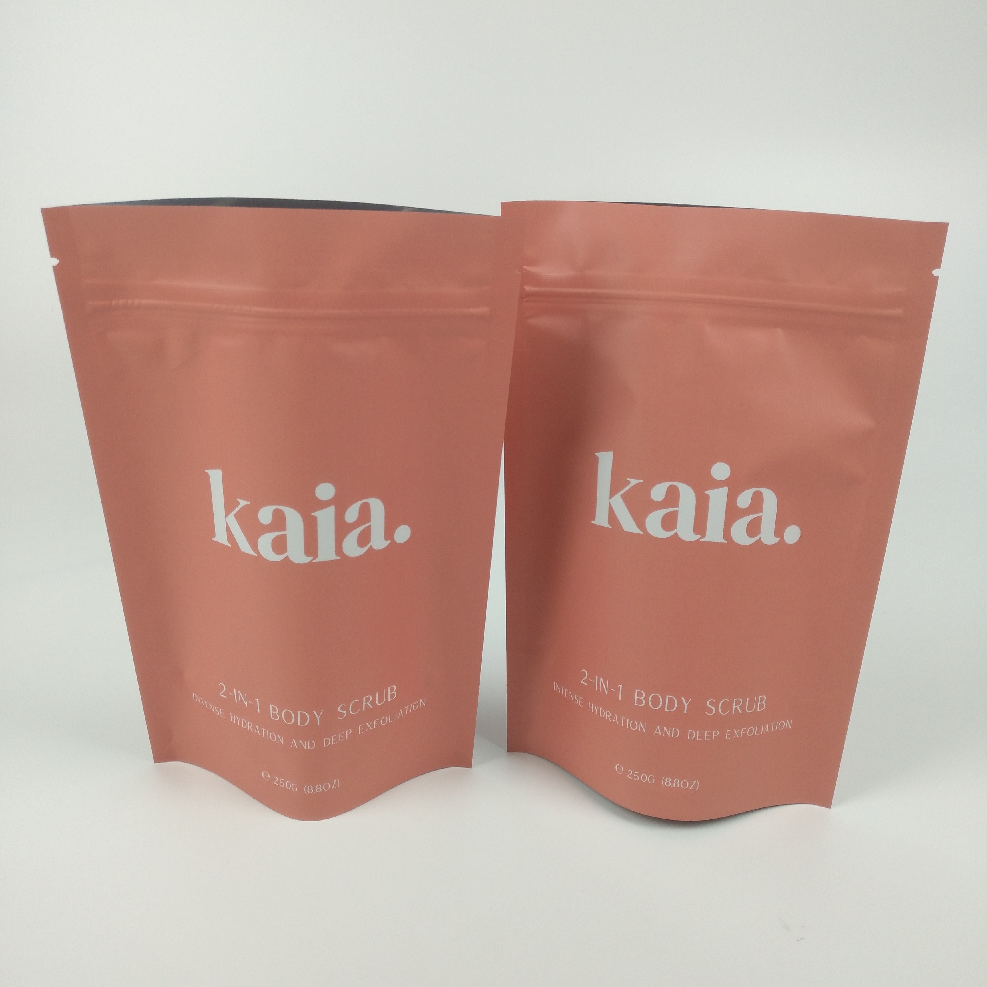 ถุงพลาสติกเสริมความงามยืนขึ้นซิปกั้นแมตต์เสร็จแล้วปิดผนึกได้