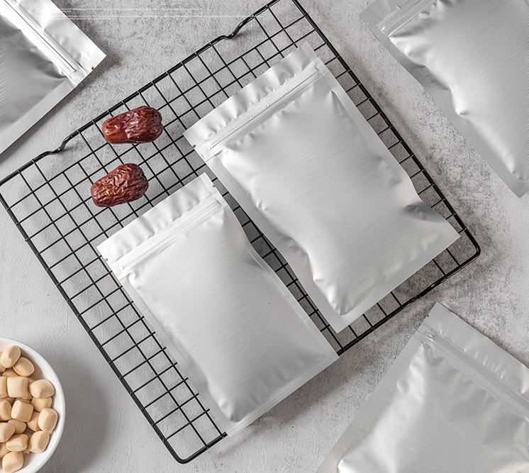 ชาขนาดเล็กซิปฟอยล์ Mylar ถุงซีลสามด้านป้องกันกลิ่นพิมพ์แบบกำหนดเอง