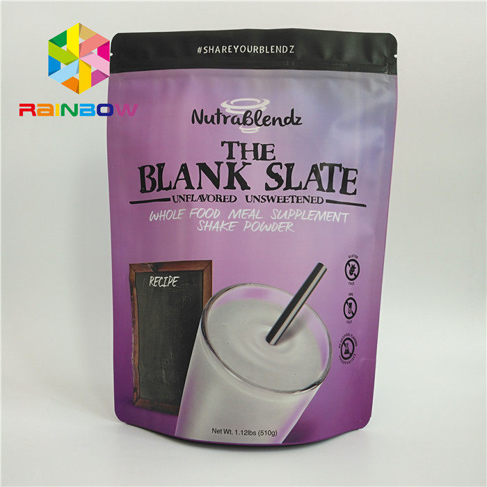 บรรจุภัณฑ์อาหารพลาสติกด้านซิปล็อคยืนขึ้นกระเป๋าสำหรับขนมถั่ว