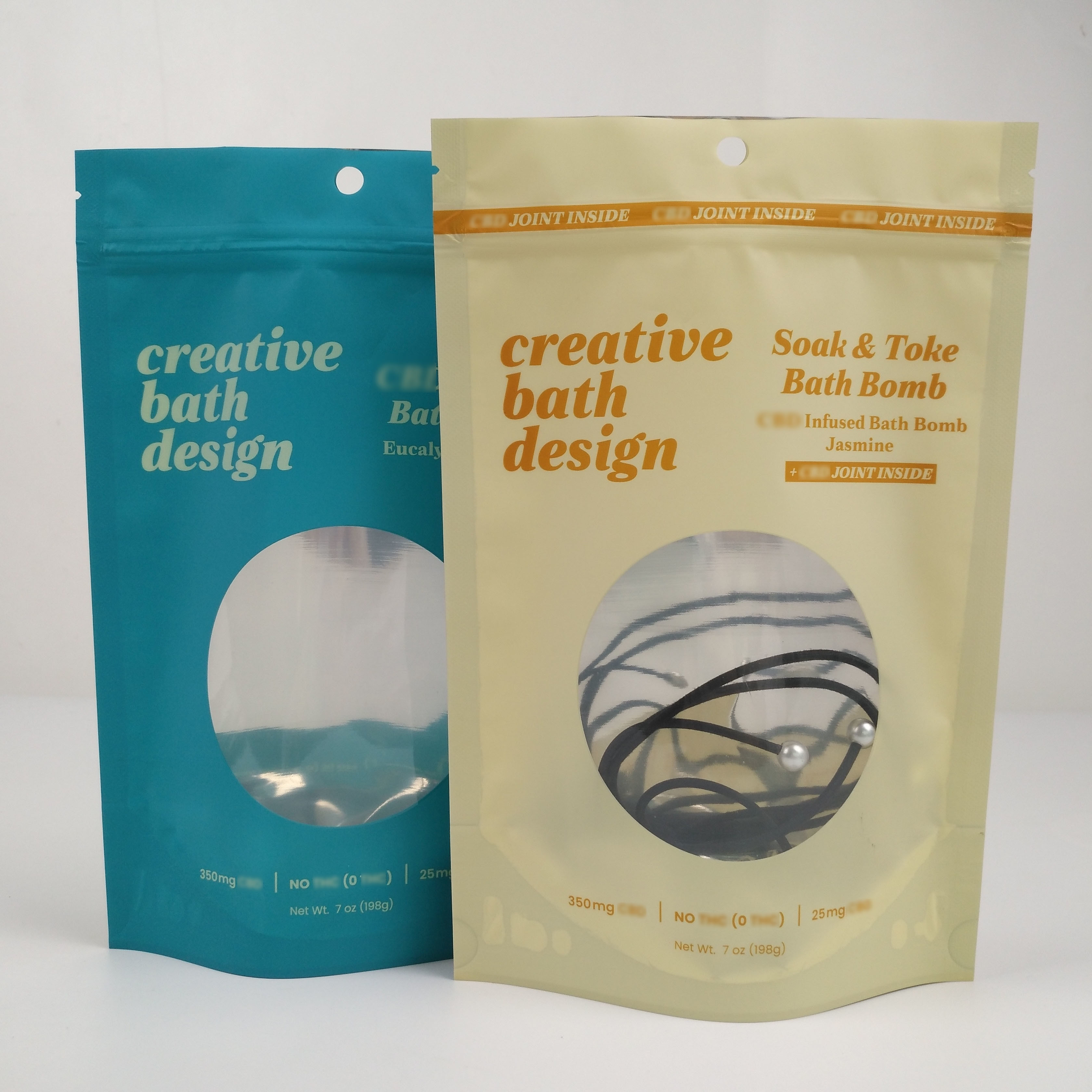 Clear Window Matte Mylar Aluminium Foil Zip Lock Pouches Standing