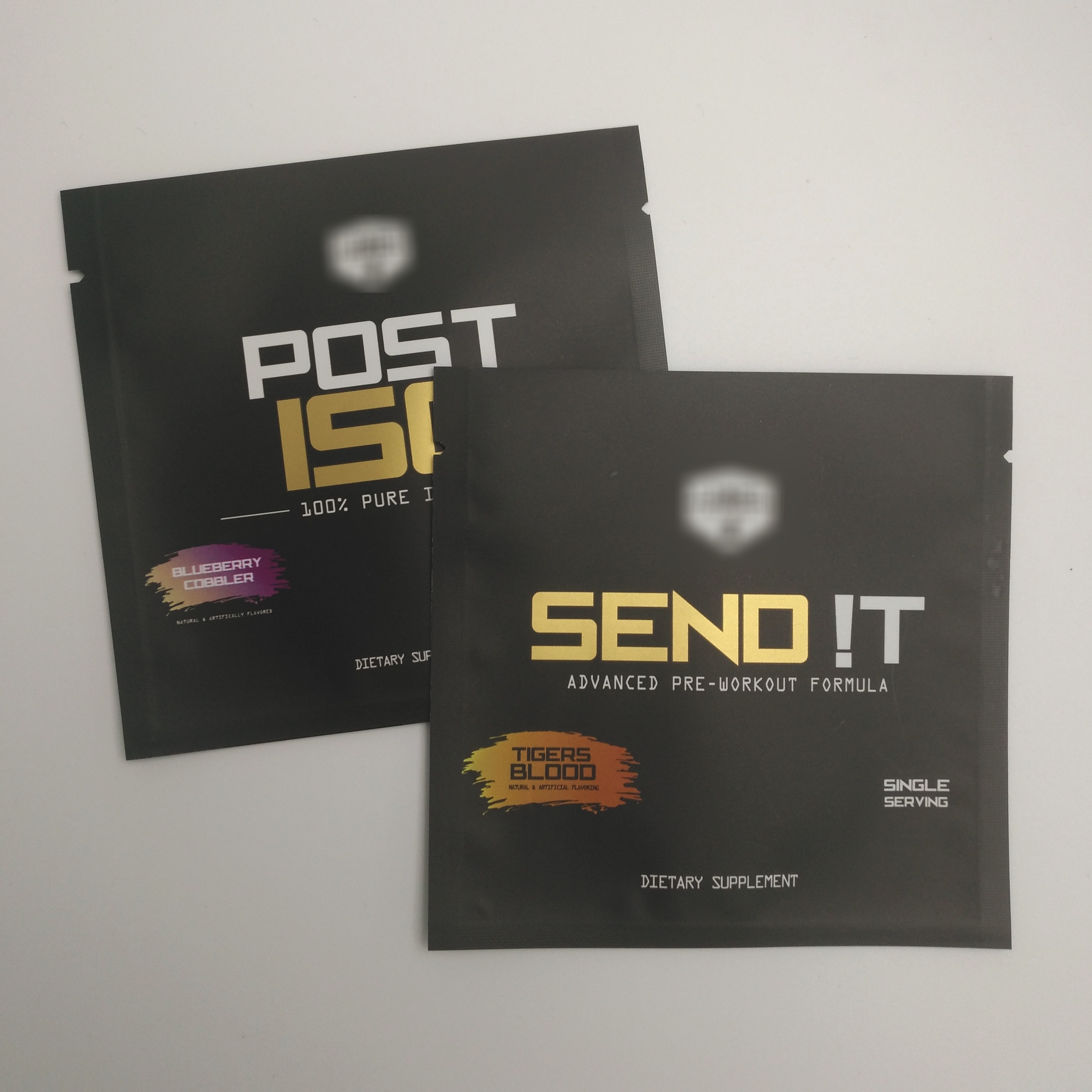 ถุงปิดผนึกเครื่องสำอางพิมพ์ทองซองขนาดเล็กอลูมิเนียมฟอยล์พลาสติกขนมขบเคี้ยวซีลถุงซีลสามด้าน