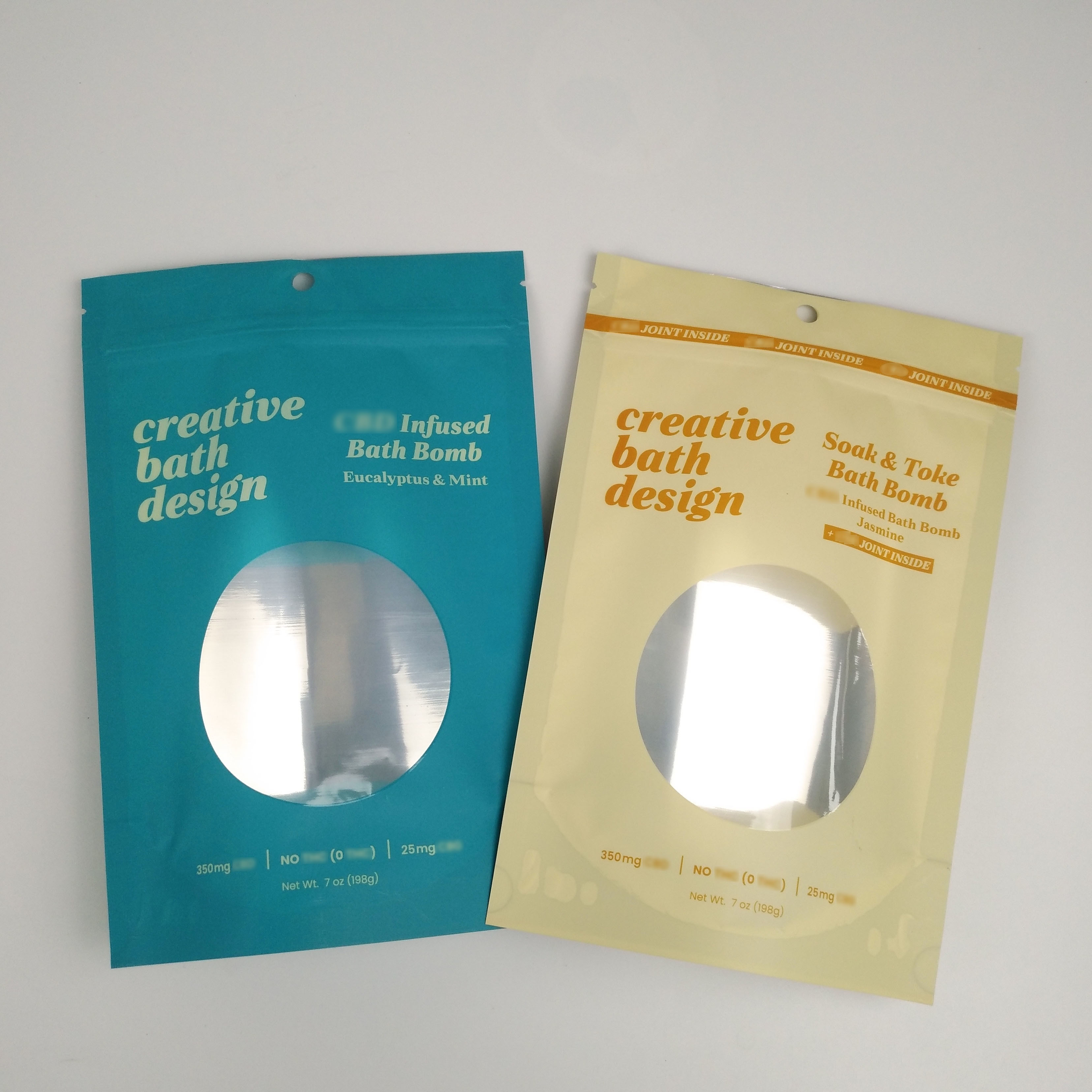 ถุงที่มีกลิ่นขายส่งชัดเจนที่เก็บอาหารอลูมิเนียมปิดผนึกถุง Mylar ฟอยล์ยืนขึ้นกระเป๋าที่มีหน้าต่างใส