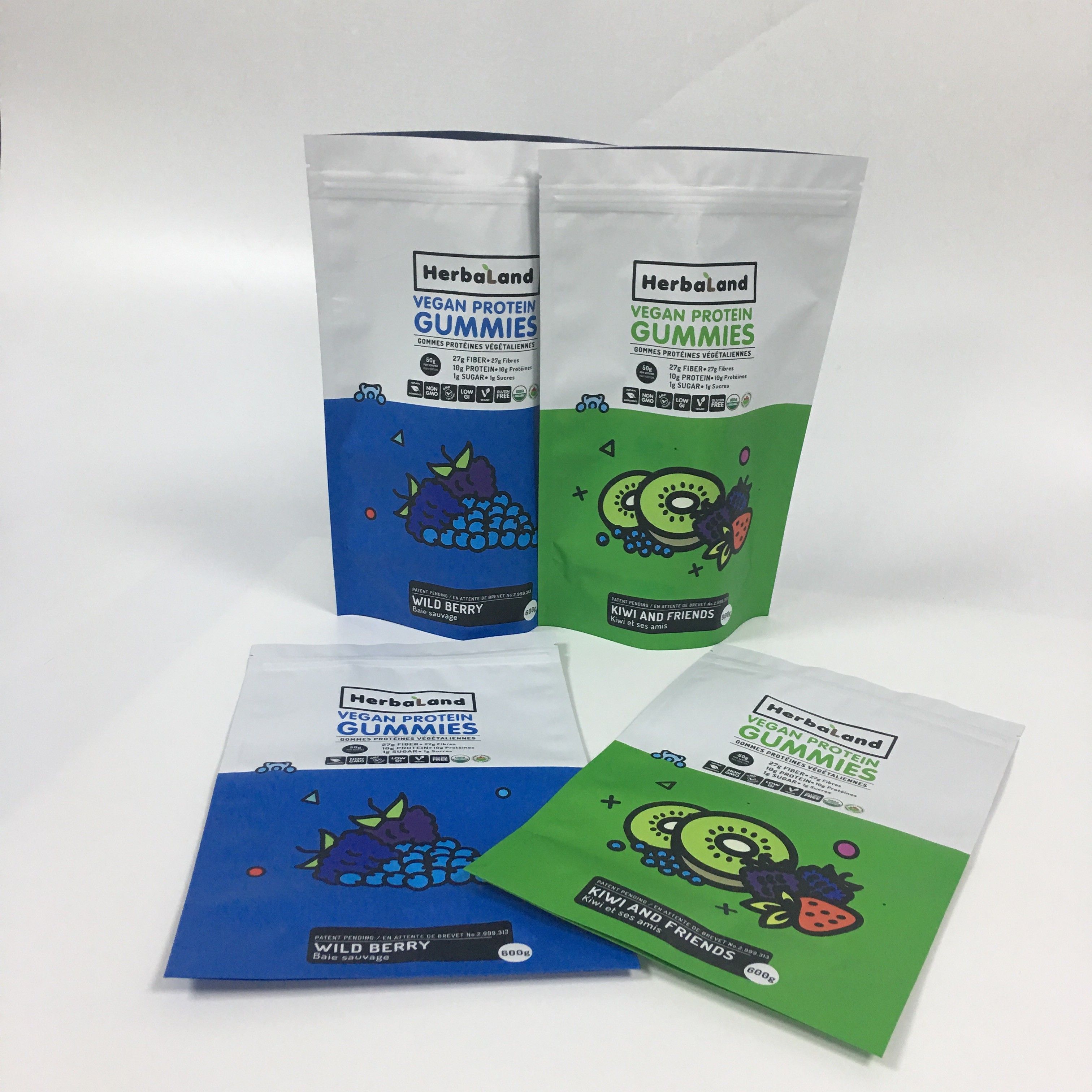 ขายส่งบรรจุภัณฑ์อลูมิเนียมฟอยล์ป้องกันกลิ่นเคลือบยืนขึ้นถุงถุงพลาสติก Mylar ที่กินได้