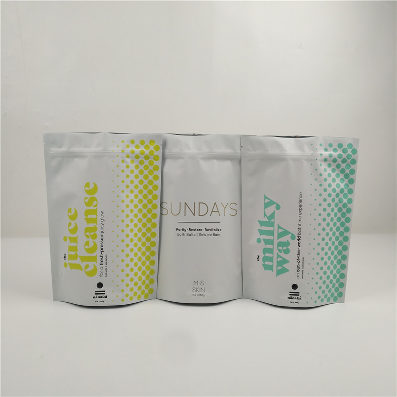 เคลือบด้าน 400g ถุงอลูมิเนียมฟอยล์เกลืออาบน้ำพลาสติก VMPET