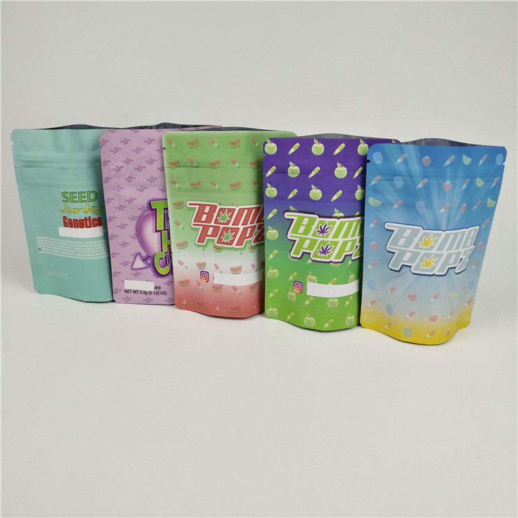 PMS กลิ่นพิสูจน์วัชพืชถุง Mylar ฟอยล์ลามิเนต CBD Ziplock กระเป๋า