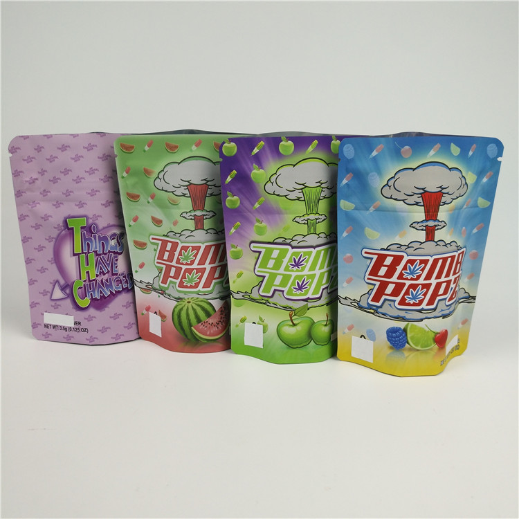 3.5G Weed Mylar Ziplock กระเป๋าวัสดุลามิเนตเกรดอาหาร