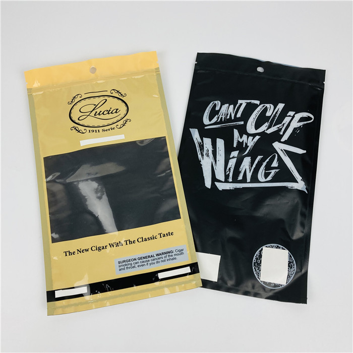 กำหนดเองพิสูจน์กลิ่นอลูมิเนียมฟอยล์ Ziplock บรรจุภัณฑ์ถุงพลาสติกสำหรับกัญชาซิการ์สูบบุหรี่ใบทื่อ Wraps