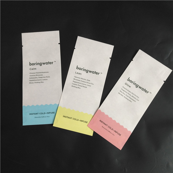 Eco Friend กระดาษคราฟท์ที่ย่อยสลายได้ทางชีวภาพ PLA Compound Food Powder Spice บรรจุภัณฑ์ถุงสามด้าน Seal Pouches