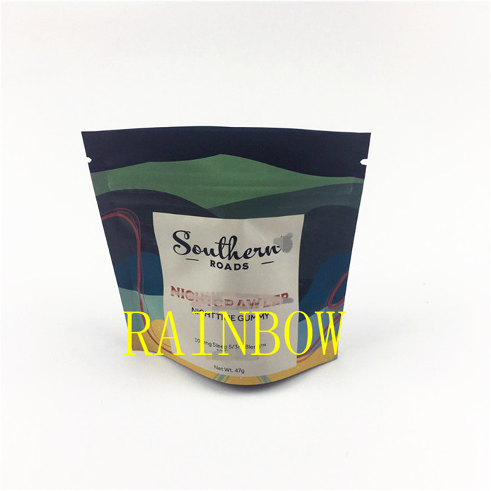 พิมพ์แบบกำหนดเอง 3.5g 7g 28g ดอกไม้แห้งคุกกี้กินบรรจุภัณฑ์กลิ่นหลักฐานถุงเมล็ด mylar ถุง