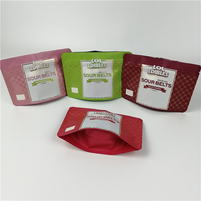 คุกกี้พลาสติกแบบกำหนดเอง Smellproof Ziplock Resealable Mylar wild berry Original Candy Bag